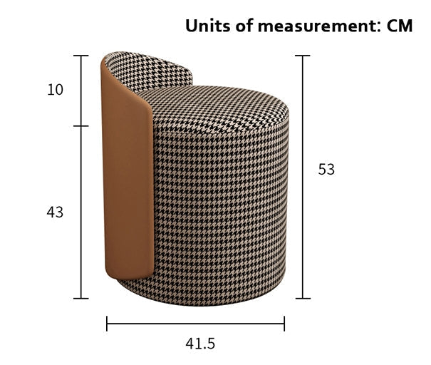 Morgan Ottoman Footstool, Dressing Table Stool, White