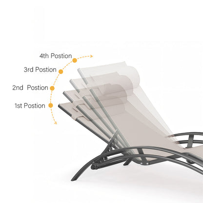 Chappell Reclining Sun Lounger With Pillow, Outdoor