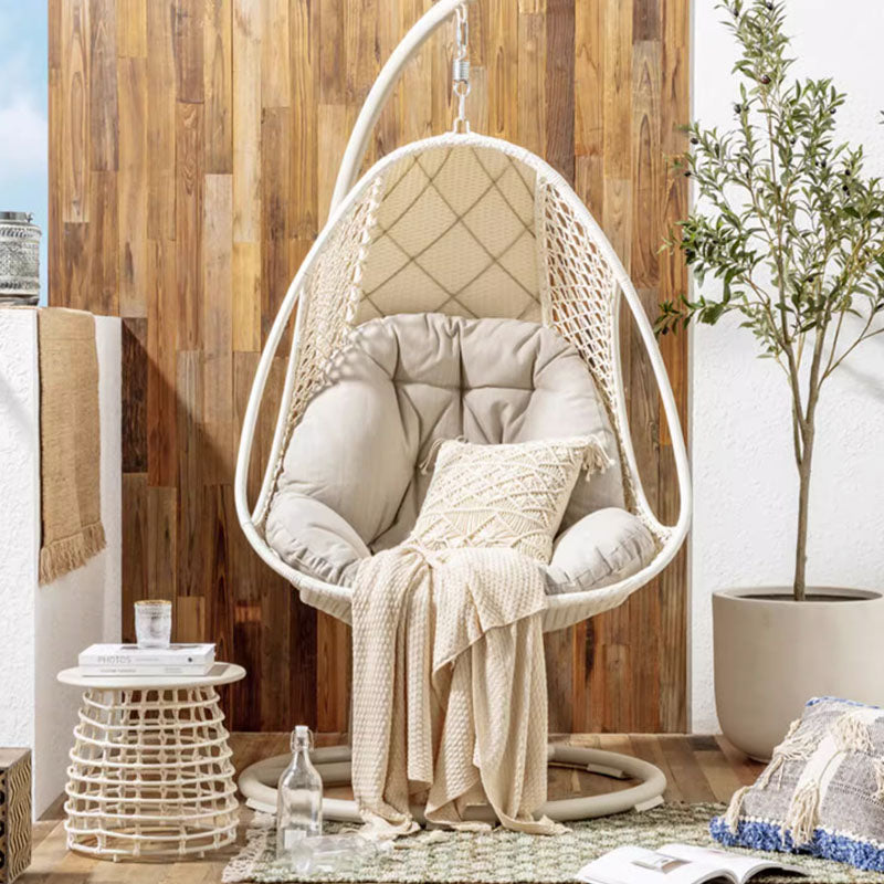 Gregory Rattan Garden Hanging Egg Chair with Stand, Indoor/ Outdoor Use