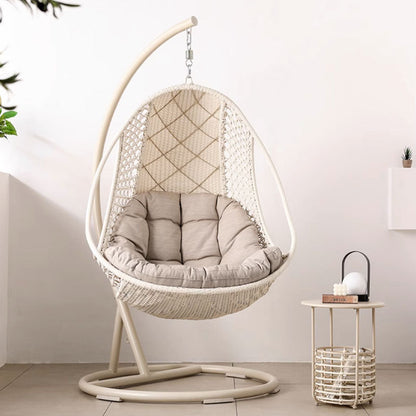 Gregory Rattan Garden Hanging Egg Chair with Stand, Indoor/ Outdoor Use