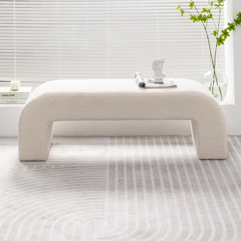 Maxine Boucle Bench, White Boucle