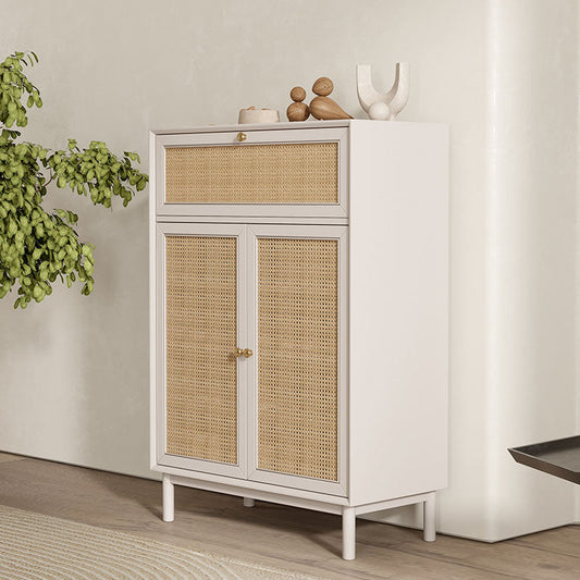 Dederick Rattan Shoe Storage With Drawer