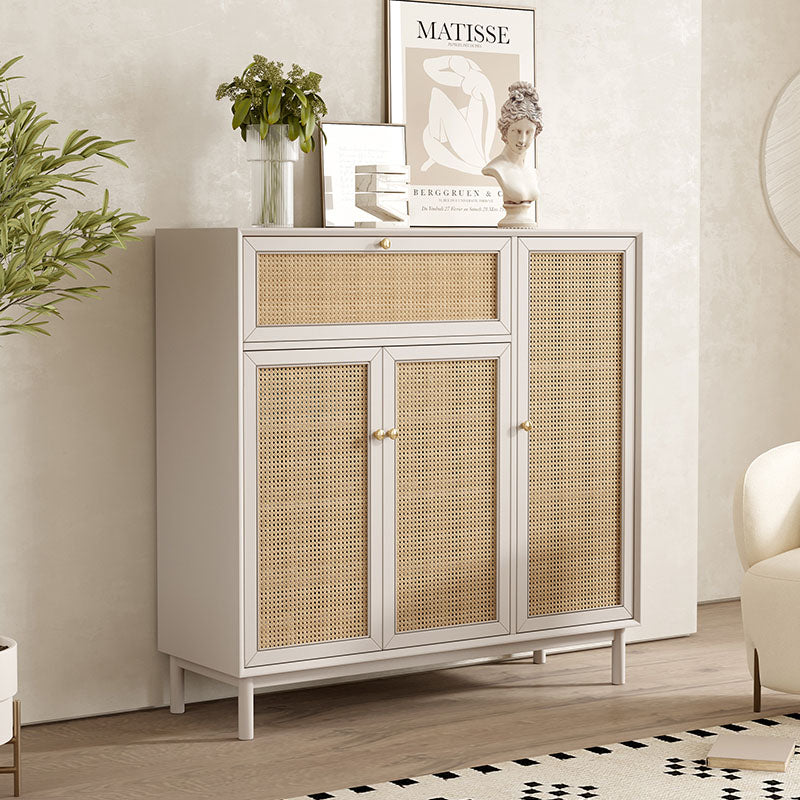 Dederick Rattan Shoe Storage With Drawer