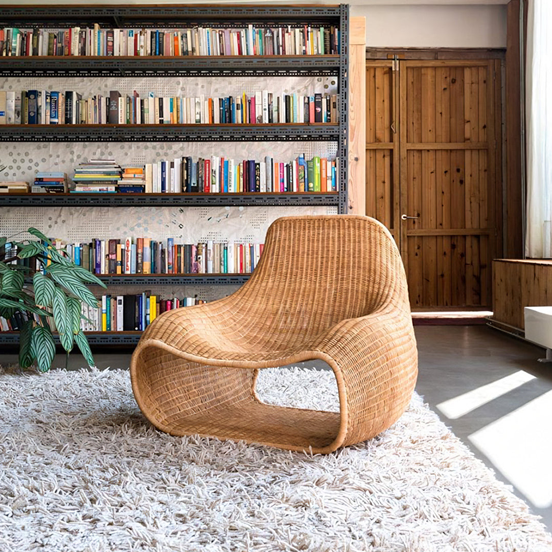 Serrano Outdoor Lounge Chair With Footstool, Rattan