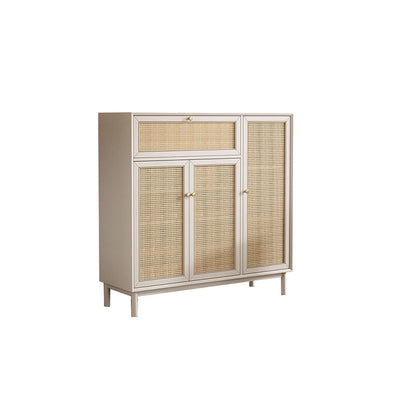 Dederick Rattan Shoe Storage With Drawer