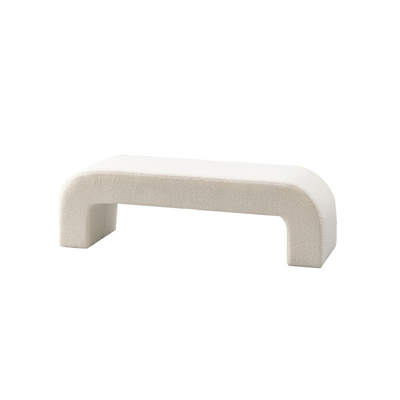 Maxine Boucle Bench, White Boucle