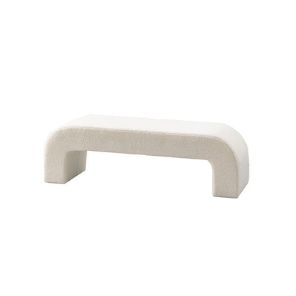 Maxine Boucle Bench, White Boucle