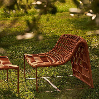 Figueroa Outdoor Lounge Chair With Footstool, Rattan