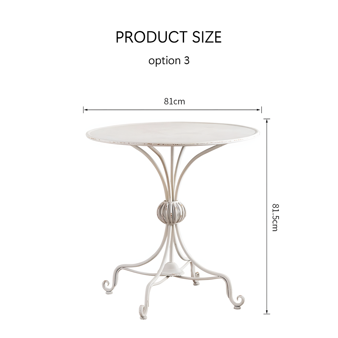 Antonia Outdoor Garden Dining Table Set, Iron