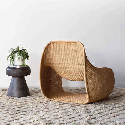 Serrano Outdoor Lounge Chair With Footstool, Rattan