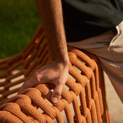 Figueroa Outdoor Lounge Chair With Footstool, Rattan