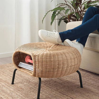 Serrano Outdoor Lounge Chair With Footstool, Rattan