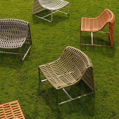 Figueroa Outdoor Lounge Chair With Footstool, Rattan