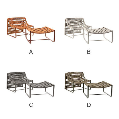 Figueroa Outdoor Lounge Chair With Footstool, Rattan