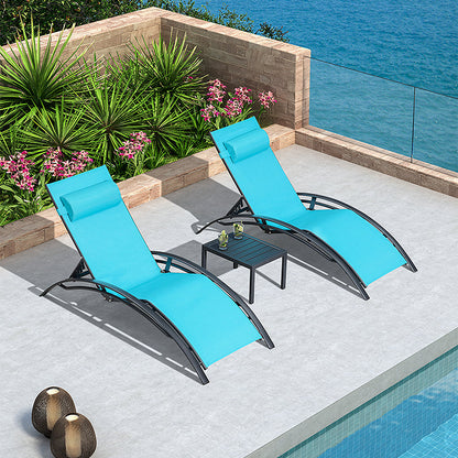 Chappell Reclining Sun Lounger With Pillow, Outdoor