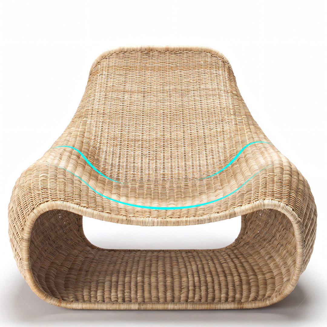 Serrano Outdoor Lounge Chair With Footstool, Rattan