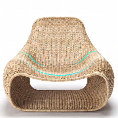 Serrano Outdoor Lounge Chair With Footstool, Rattan