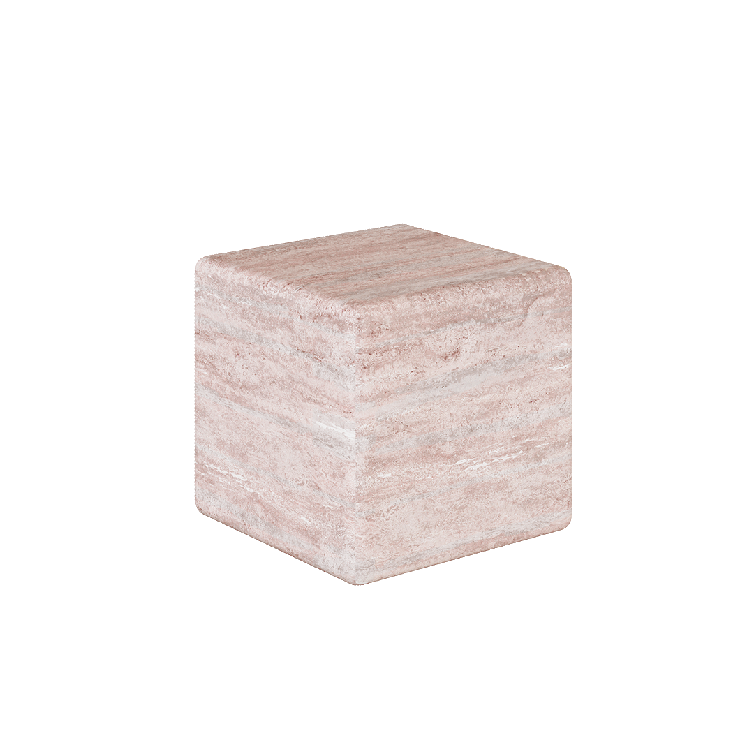 Cerazo Travertine Coffee Table, Red - Image 4